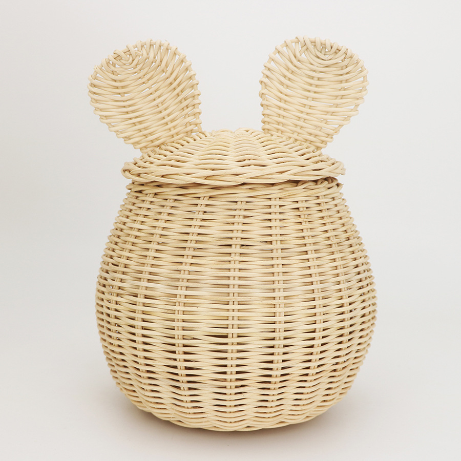 Fengtie storage basket Mickey Mouse shape decoration home toy storage box hand-woven storage basket
